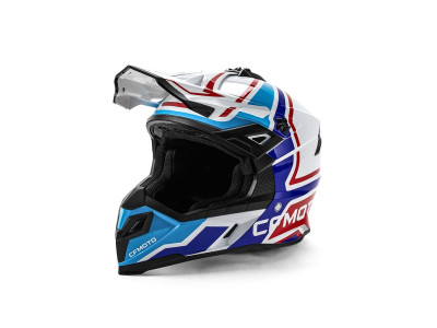 Off-road helma CFMOTO_bílo-modrá_L