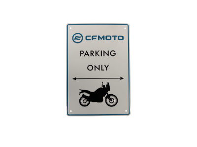 Plechová cedule CFMOTO Moto Parking