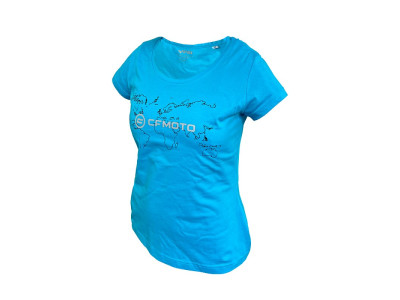 PSí HUBÍK x CFMOTO Tričko dámské (modrá), XS