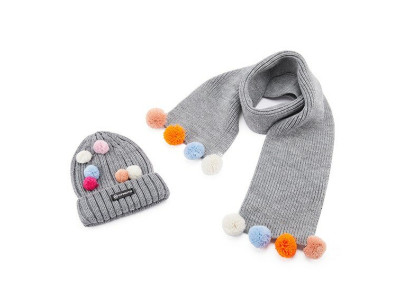 Dětský zimní set CFMOTO šedý (čepice + šála)